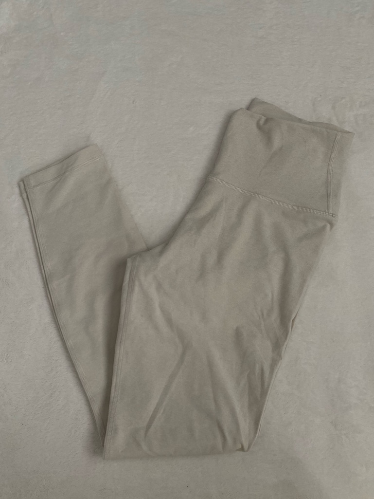 Aritzia High-Waist Leggings In Light Taupe